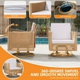 thumbnail image 6 of Craftian Patio Swivel Chairs, 3 Pieces Patio Furniture Set of 2 Swivel Glider Rocking Chairs with Side Table,Bistro Set - Beige, 6 of 9