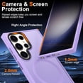 thumbnail image 4 of Entronix Heavy Duty Case For Galaxy S24 Ultra, Translucent Matte Back, Magnetic Sturdy Case, Purple, 4 of 5