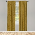 thumbnail image 4 of Ambesonne Autumn Window Curtains, Maple Leaves Rowan Berries, Each 28" W x 84" L, Ginger Chocolate, 4 of 4