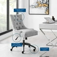 thumbnail image 4 of Modway Regent Tufted Fabric Office Chair, Black Light Gray, 4 of 10