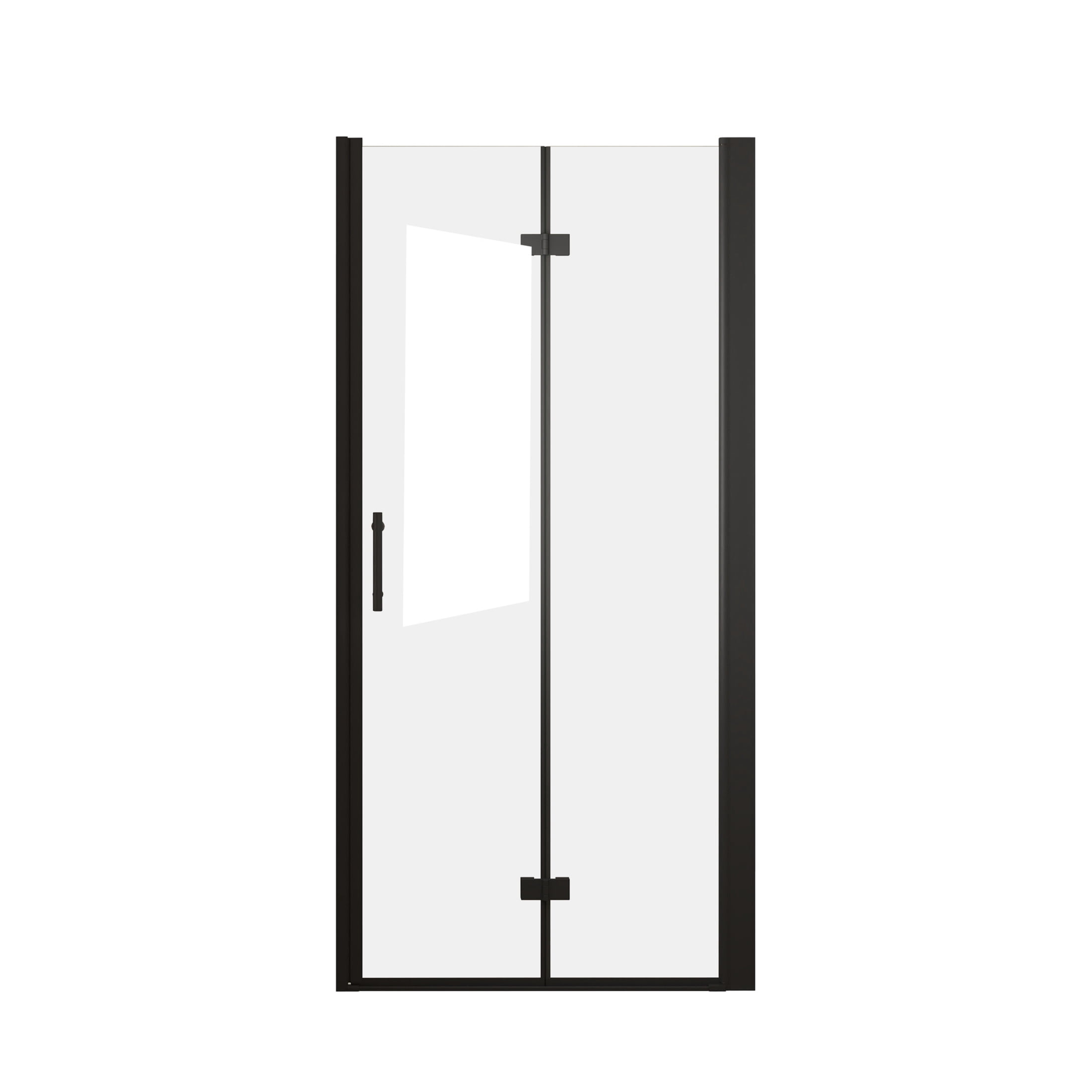 Noble House 32"x72" Bifold Shower Door, Tempered Glass with Aluminum Frame, Matte Black Finish