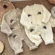 thumbnail image 3 of 0-3Y 2025 Spring Baby Clothes Animal Embroidery Infant Girls Rompers Single Breast Toddler Boys Knitted Jumpsuits, 3 of 6