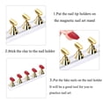 thumbnail image 4 of 2 soportes de exhibición de uñas acrílicas, soporte de cristal para uñas, soporte de taladro magnético DIY para herramienta de manicura de punta de uñas postizas (negro), 4 of 5