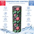thumbnail image 5 of Pioneer Flower Floral Print Pattern 20oz Skinny Tumbler with Straw & Lid, Double Wall Vacuum Insulated Cup, Leak-Proof, Cup Holder Friendly, Hot 6H Cold 12H, 5 of 6