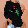 thumbnail image 1 of Pntutb Tops de mujer Impreso Media cremallera Fuzzy Fleece Neck Sudadera de manga larga Pullover tops Blusa Navidad Casual Suéter Camisas Tee Blusa Pntutb Pntutb-7127, 1 of 5