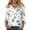 Light Blue, variant on Iaqnaocc Womens Tops Summer 3/4 Sleeve Casual Crewneck T-Shirts Vintage Floral Print Tunic Tops Loose Fit Spring Day Tee Top Purple XL
