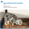 thumbnail image 3 of Dextrus 54" Wooden Cat Litter Box Enclosure Furniture, Large Stylish Hidden Cat Cabinet Furniture with Shelves Storage,Cat Litter Mat and Cat Bowl - Rustic Brown, 3 of 7