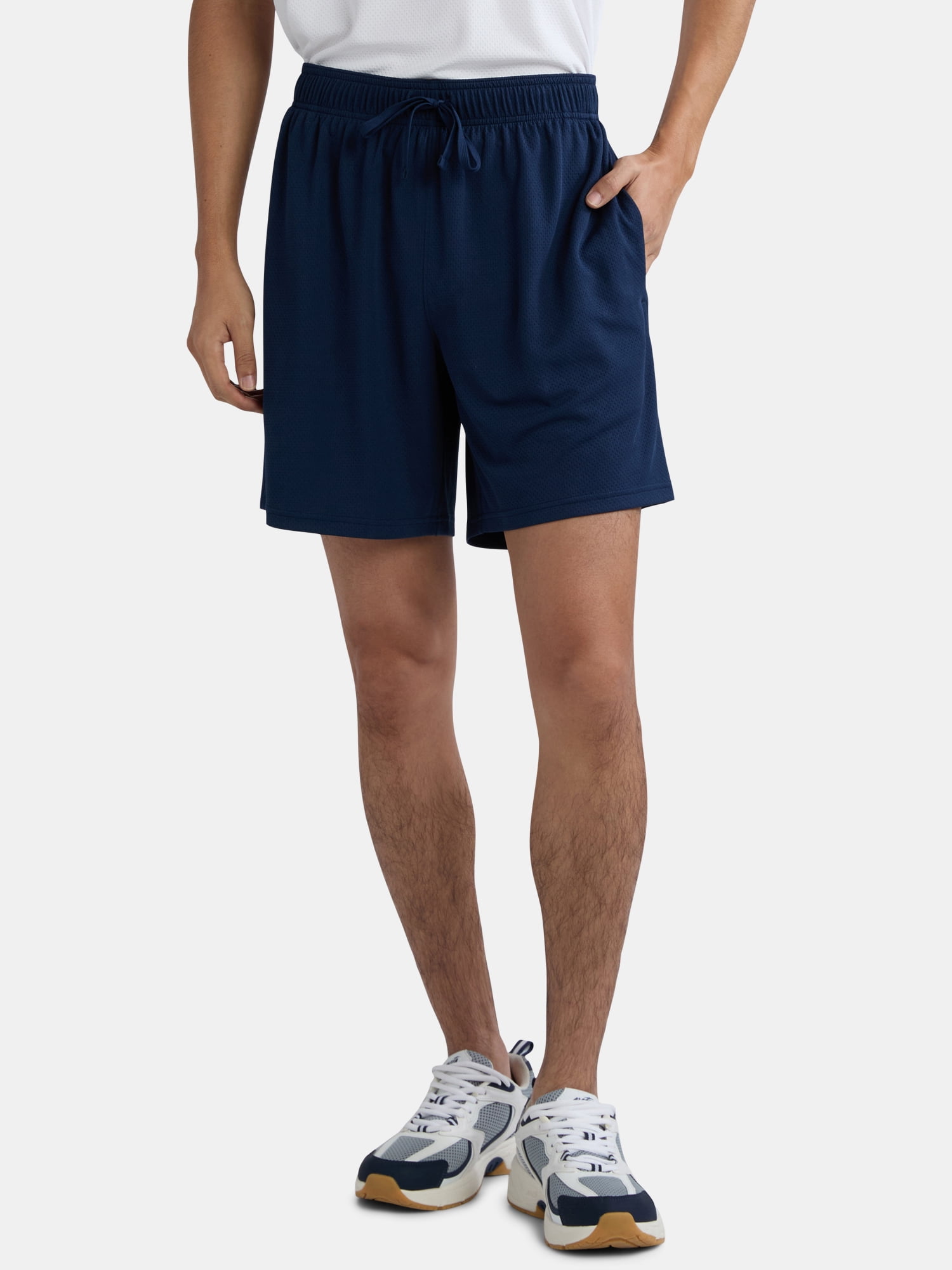 Athletic Works Men's and Big Men's Mesh Shorts, 7" Inseam, Sizes S-5XL