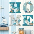 thumbnail image 5 of Wooden Home Sign, Coastal Blue Starfish Beach Theme Wall Decor, Hanging Letters for Living Room Kitchen Bedroom, Stylish Sturdy Wood Art with Easy Installation & Multi-Scene Use, 5 of 5