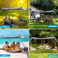 thumbnail image 6 of Family Beach Tent Canopy Sun Shade, Pop Up Grande Beach Tent Sun Shelter Stability 4 Poles with Portable Carry Bag Outdoor Shade for Fishing Backyard Camping (Turquoise, 10x10FT 4Pole), 6 of 10
