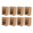 thumbnail image 4 of Pungan gift bag 10 Brown Paper Gift Bags w/Transparent Window & Handles for Parties & Events(9.84"X7.09"X5.12"), 4 of 10