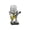 Silver, variant on Solar Figurine Ornament,Indoor Resin Glowing Statue Vintage Music Robot Craft Decor,Auto Dusk Lighting Desk Accessory For Studio Bookshelf Classroom Bar Counter(Silver)