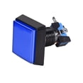 thumbnail image 1 of Juego Botón de Presión 50x50 Cuadrado 12V Interruptor de Botón Iluminado LED con Microinterruptor para Videojuegos Arcade Azul 1 pieza, 1 of 5