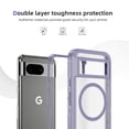 thumbnail image 2 of Google Pixel 8 Phone Case, Phone case Google Pixel 8 Magnetic Case [Compatible with MagSafe] Tough Rugged Matte Slim Shockproof Anti-Fingerprint Anti-Scratch Protective Cover, Light Purple, 2 of 8