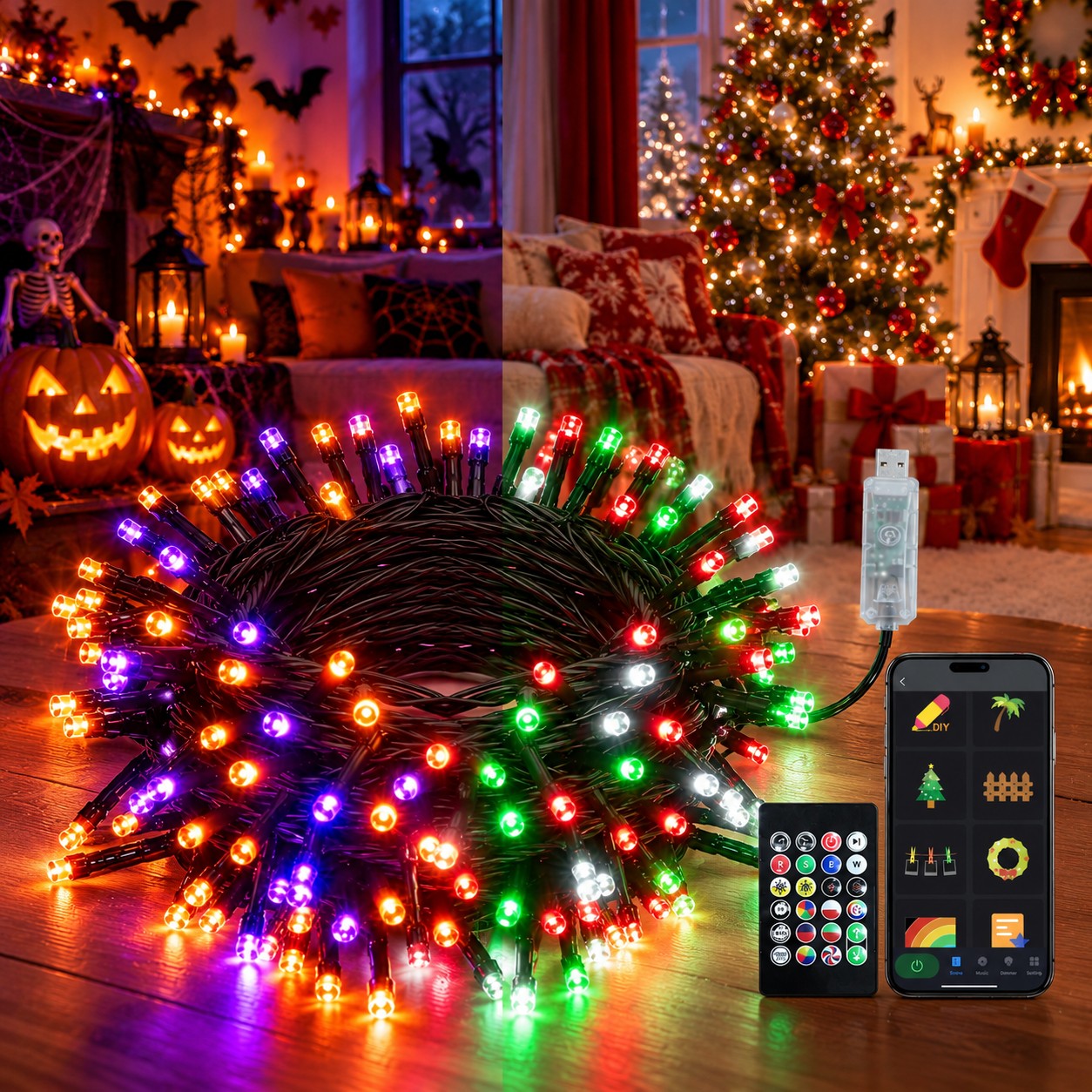 Avatar Controls 50 Ft Smart RGB String Lights with 100 LEDs photo 1