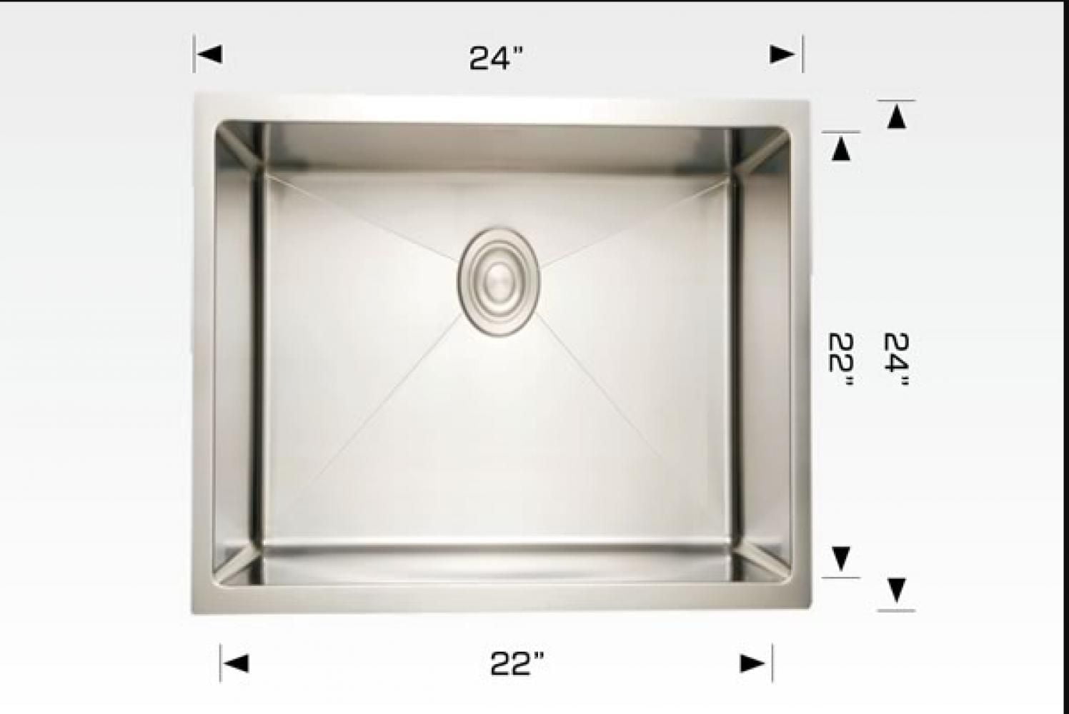American Imaginations 24-in. W CSA Approved Stainless Steel Kitchen Sink With 1 Bowl And 16 GaugeAI-34865