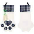 thumbnail image 3 of Christmas Stockings for Cat Dog Burlap Paw Stockings for Pet Buffalo Plaid Santa Stocking Fireplace Hanging Stockings Personalize Christmas Decoration, 3 of 4