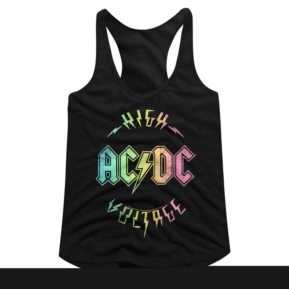 thumbnail image 1 of ACDC-MULTICOLOR VOLTAGE-BLACK LADIES RACERBACK-XL, 1 of 2