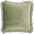 thumbnail image 2 of Mina Victory Shag 20" Square Fabric Lush Yarn Throw Pillow in Sage Green, 2 of 4