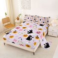 thumbnail image 2 of Manfei Thanksgiving Print Queen Sheets,Fall Harvest Pattern Halloween Queen Sheet Sets,4pcs,1 Flat Sheet,1 Fitted Sheet and 2 Pillowcases, 2 of 6
