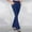 Blue, variant on Women's Casual Temperament Solid Color Knitted Pull Slim Flare Trousers