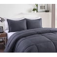 thumbnail image 5 of Messy Bed Washed Cotton Comforter Mini Set, King, Grey, 5 of 6