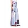 thumbnail image 3 of Free People Womens Mixed Patch Wide Leg Jeans, Blue, 28, 3 of 3