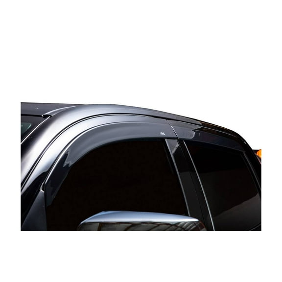Auto Ventshade [AVS] Low Profile Ventvisor / Window Deflectors | Fits 2016-2024 Nissan Titan XD, 2017-2024 Titan Crew Cab, 4 pcs. | Dark Smoke-894074