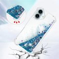 thumbnail image 4 of Case for iPhone 16 Case Glitter Liquid Cute Clear,Sparkle Floating Quicksand Shockproof Protective Bumper Soft TPU Phone Case for iPhone 16 6.1 inch Love Blue YB, 4 of 14