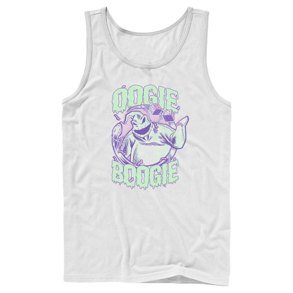 Men's The Nightmare Before Christmas Slimy Oogie Boogie Tank Top White X Large