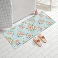 thumbnail image 2 of Pioneer Flower Floral Print Pattern Bathroom Rugs Mat, Non Slip Microfiber Bathroom Rug with Rubber Backing, Soft Mats for Bathroom Floor Tub Shower, 24"x60", 2 of 5