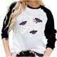 thumbnail image 1 of Camiseta suelta estampada a la moda para mujer, blusa de manga larga, cuello redondo, camisetas informales Pompotops FGAJ8292, 1 of 5