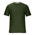 thumbnail image 6 of YUGYXL Plus Size Tops for Men 2025 Summer Crew Neck Breathable Comfy Shirts Lounge Tops Tennis Baseball Shirts Army Green XXXL, 6 of 9