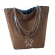 thumbnail image 3 of Bolso tote para mujer, reutilizable, informal, ligero, ideal para la playa, picnics y compras. Marrón, 3 of 9