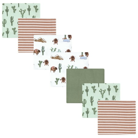 Luvable Friends Hudson Baby Flannel Receiving Blankets 7pk, Woodland Green