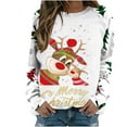 thumbnail image 2 of Puntoco - Sudadera con estampado navideño de manga larga para mujer, informal, a la moda, blusa Puntoco Puntoco-3587, 2 of 5