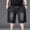 Black, variant on WIZUTIZ Men's Big and Tall Jean Shorts Elastic Waisted Baggy Jorts Drawstring Plus Size Relaxed Fit Denim Shorts
