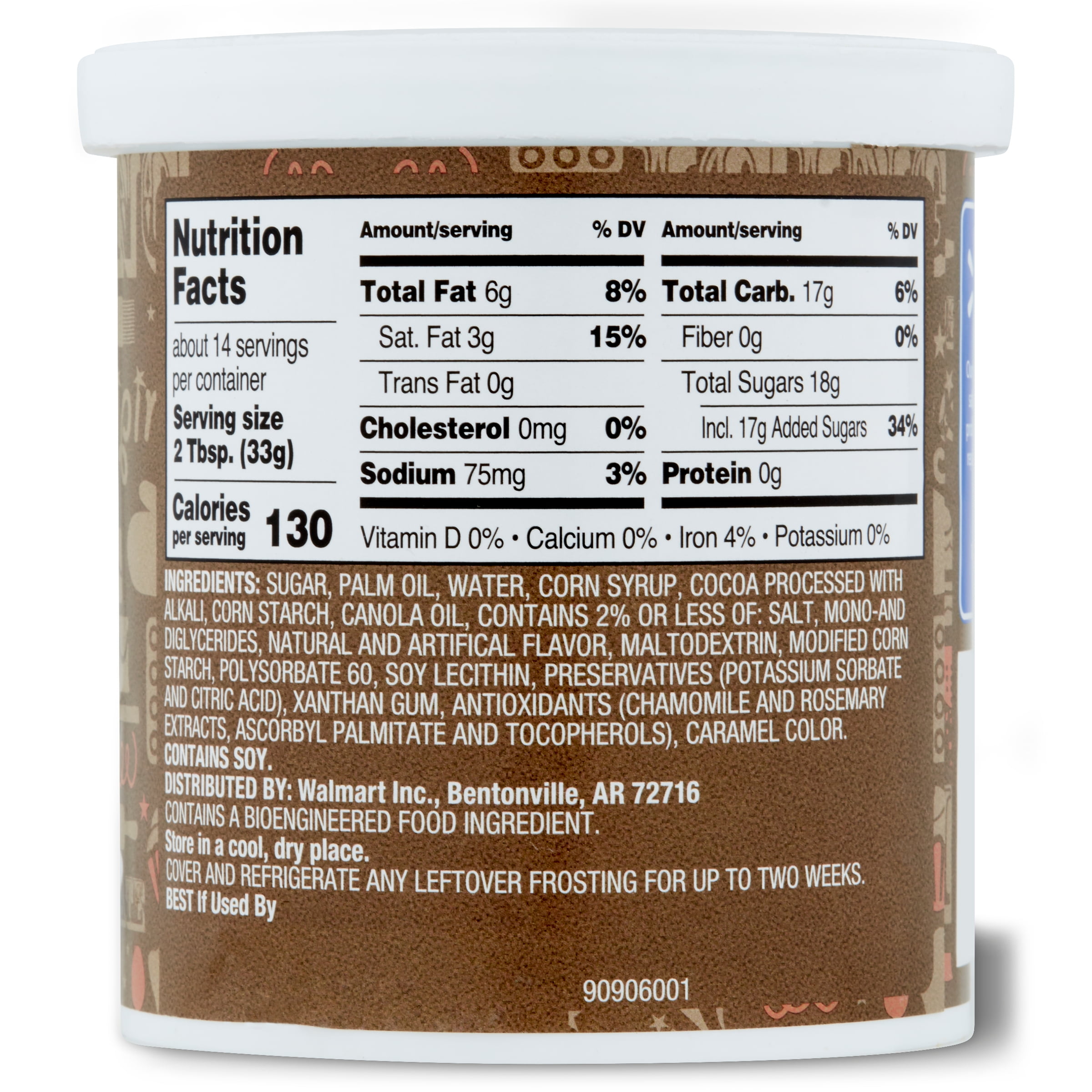 Great Value Chocolate Frosting, 16 oz Tub