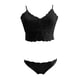 thumbnail image 4 of Gibobby Lencería sexy para mujer Día de San Valentín Conjunto de lencería con aros de talla grande para mujer Ropa interior de dos piezas Ropa interior Ropa de dormir Ani(Negro, XL), 4 of 5