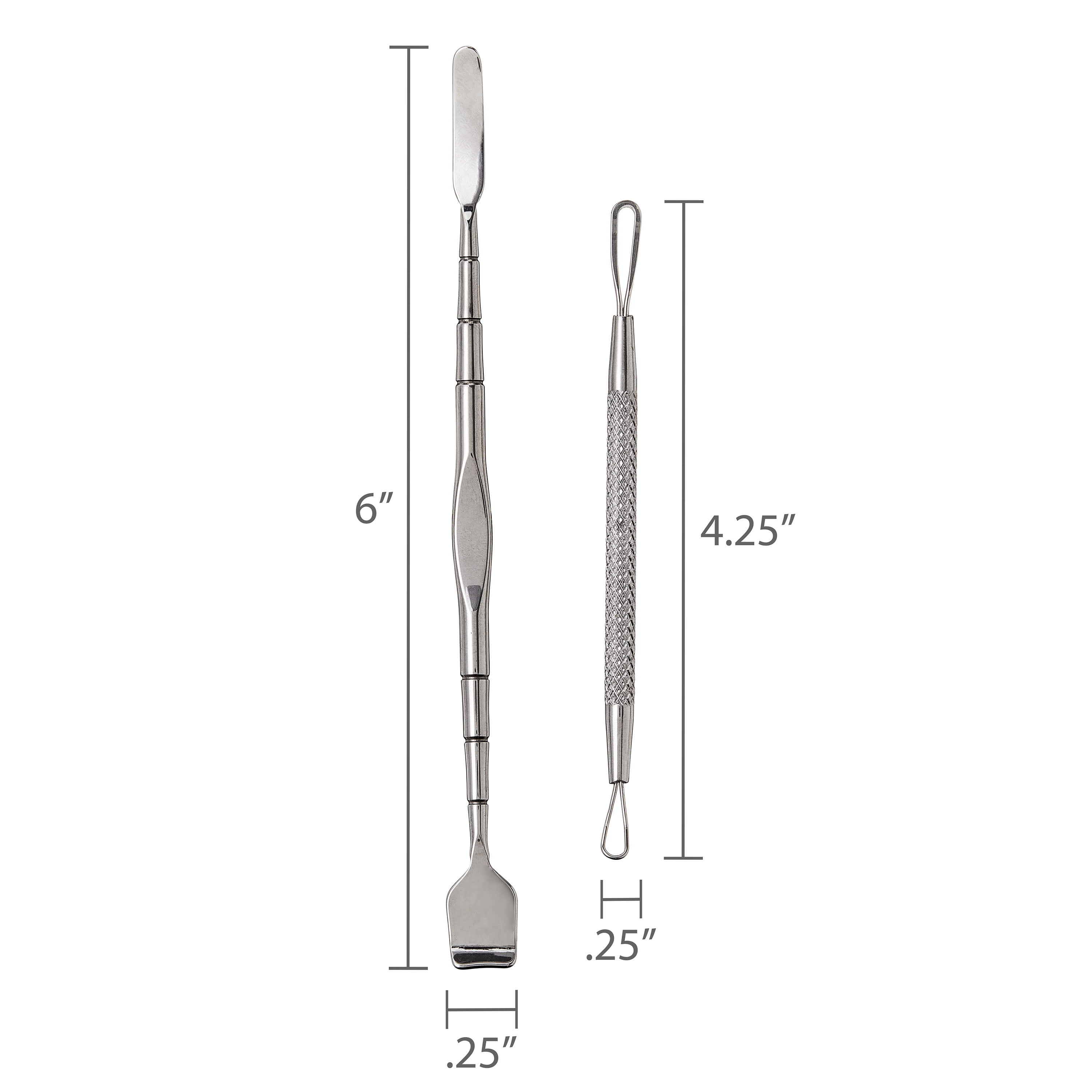 Equate Stainless Steel Blackhead And Whitehead Skincare Tool Duo, 2 Pieces