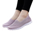 thumbnail image 2 of CAICJ98 Womens Tennis Shoes Women's Slip-on Walking Shoes Mesh Casual Athletic Tennis Gym Sneakers,Purple, 2 of 5