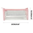 thumbnail image 3 of Transparent Pencil Case, Learner Pouch, Large Capacity Zipper Bag, for Academy Supplies, Art Tools, and Exam Organization, Pink, by FAJHHA, 3 of 8