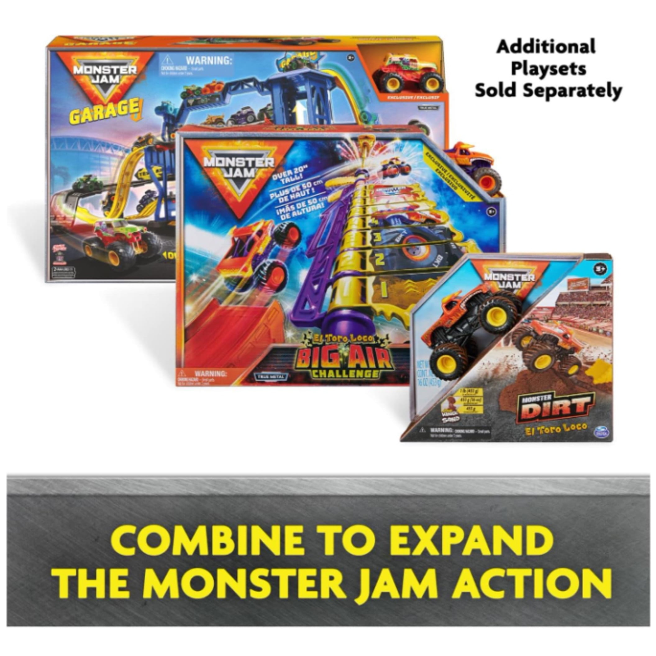 Monster Jam, Megalodon Loop of Doom 16-inch Wide Playset with Truck (New)