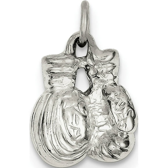 925 Sterling Silver Boxing Gloves (15x19mm) Pendant / Charm