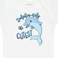 thumbnail image 4 of Inktastic Dolphin-itely the Cutest Boys or Girls Baby Bodysuit, 4 of 5