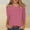 08-Red, variant on Women's Crew Neck 3/4 Sleeve Striped Print Top, Contrast Trim Casual Slim Fit Basic T-Shirt Blouse for Spring Summer Daily Wear 05-Navy S