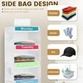 thumbnail image 5 of Weekly Clothes Organizer for Kids Polyester Weekly Shelf Hanging Closet Organizer Day of Week Clothes Organizer Versatile Kids Weekly Clothes Organizer for Hats T-Shirts Bags Towels, 5 of 11