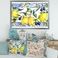 thumbnail image 3 of Designart 'Geometrical Pattern of Lemon Ornament On Blue II' Tropical Framed Art Print, 3 of 4
