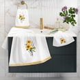 thumbnail image 3 of Linum Home Textiles 100% Turkish Cotton Girasol 2PC Embellished Fingertip Towel Set, Brown, 3 of 5