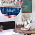 thumbnail image 5 of Chmadoxn Arched Patriotic Fan Flags - Semi-Circle July 4th Outdoor Banner Set, Heavy Duty -Free Hanging for Porch & Cemetery Decor​​, 5 of 6